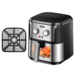 Friteuza cu Aer Cald Air Fryer RAF R.5329 1600 W Capacitate 6.8 Litri Vizor din Sticla Negru-Inox - imagine 2