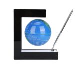 Glob Pământesc Magnetic Plutitor cu Iluminare LED, Formă C, cu Pix – 17.3 cm x 19.5 cm x 5 cm