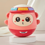Jucărie Interactivă, Maimuța Roly cu Proiector și Melodii, Roz, 12 cm - imagine 2