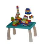 Masuța din Plastic cu 100 Cuburi de Construit 33×20×18 cm