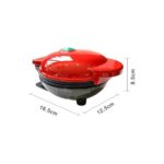 Mini Aparat Electric pentru Waffe, 350W, Roșu, Doty - imagine 3