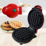 Mini Aparat Electric pentru Waffe, 350W, Roșu, Doty - imagine 2