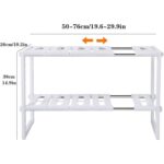 Raft Extensibil pentru Bucătărie cu Două Straturi – Suport Multifuncțional pentru Depozitare Vase Sub Chiuvetă, Reglabil - imagine 2