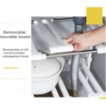 Raft Extensibil pentru Bucătărie cu Două Straturi – Suport Multifuncțional pentru Depozitare Vase Sub Chiuvetă, Reglabil - imagine 4
