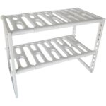 Raft Extensibil pentru Bucătărie cu Două Straturi – Suport Multifuncțional pentru Depozitare Vase Sub Chiuvetă, Reglabil - imagine 5