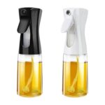 Set 2 Pulverizatoare pentru Ulei sau Lichide, Multifuncționale, Capacitate 220 ml, Sticlă și PVC, Negru/Alb