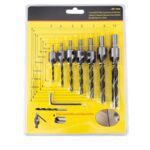Set Burghie pentru Lemn cu Pregăurire JIN-1006, 7 Piese