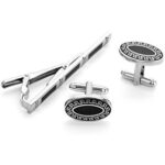 Set Butoni pentru Bărbați și Clips pentru Cravată