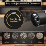 Set Rasnite Electrice pentru Sare si Piper, Design Modern, Incarcare USB, Negru - imagine 2