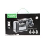 Sistem Solar cu Panou Solar, 3 Becuri Incluse LED SMD, 3 x Lămpi, Încărcare Solară, Încărcare Dispozitive USB 5V, Negru - imagine 3