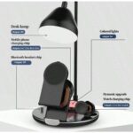 Stație de Încărcare Rapidă, 20W, Pliabilă, cu Lampă LED, Încărcare Wireless pentru Smartphone, Căști și Ceas, Negru - imagine 4