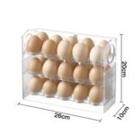 Suport pentru 30 de Ouă pe 3 Nivele pentru Ușa Frigiderului, din Plastic - imagine 3