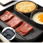 Tigaie pentru Clătite RoveRim, 3 Compartimente, Mâner din Lemn - imagine 3