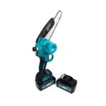 Mini Drujbă cu Sistem de Ungere, 2 Acumulatori 48V 8Ah, Lama 8 Inch (20 cm) și 2 Lanțuri Top Helper - imagine 2