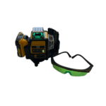 Nivela Laser 3D Kraft Royal 2 Acumulatori 21V 5Ah, 3 Fascicule, Laser Verde, Suport Magnetic de Perete, Ochelari, Galben - imagine 4