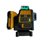 Nivela Laser 3D Kraft Royal 2 Acumulatori 21V 5Ah, 3 Fascicule, Laser Verde, Suport Magnetic de Perete, Ochelari, Galben