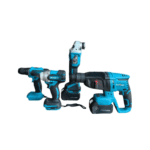 Set Profesional 4-în-1: Mașină de Găurit cu Impact + Șurubelniță Electrică + Polizor Unghiular + Ciocan RotoPercutor, cu 3 Acumulatori 36V 5Ah