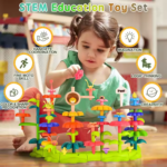 Jucărie DIY pentru Fete – Puzzle cu Blocuri de Construcție pentru Grădină - imagine 3