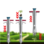 Plantator profesional pentru răsaduri, din inox, cu 2 mânere ergonomice - imagine 3
