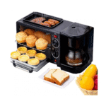 Aparat Multifuncțional 3 în 1 Mic Dejun – Cuptor, Grill și Cafetieră, 12L, 2800W, Inox, Capac Inclus - imagine 4