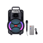 Boxă Portabilă ZQS-8166 cu Microfon, 60W PMPO, Bluetooth/FM/USB, Acumulator 3000mAh