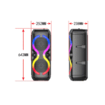 Boxă Portabilă ZQS-8239 cu Microfon, 120W PMPO, Bluetooth/FM/USB/AUX, Lumini RGB - imagine 3