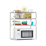 Etajeră cu 3 rafturi, multifuncțională, pentru bucătărie sau baie – Multi Storage Rack, 60x30x65 cm - imagine 3