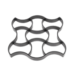Matriță Tip Șablon Cu Contur SIKS Pentru Turnat Pavaj Din Beton Amprentat Sau Piatră Decorativă, Formă Imitație Naturală, Stampă Model 7, Plastic, Dimensiuni 49.5 x 4.5 x 49.5 cm