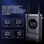 Pompa Aer Auto Electrica, Afisaj Digital LCD, Lanterna LED, Portabila, Reincarcare USB C, Baterie 4000 mAh, Manometru Digital, 120 W - imagine 5