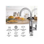 Robinet Electric cu Încălzire Instantanee a Apei, Afișaj LCD, Rotire 360°, Inox - imagine 4