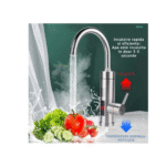 Robinet Electric cu Încălzire Instantanee a Apei, Afișaj LCD, Rotire 360°, Inox - imagine 3