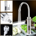 Robinet Electric cu Încălzire Instantanee a Apei, Afișaj LCD, Rotire 360°, Inox - imagine 2