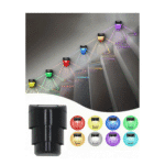 Set 6 Lămpi Solare Decorative de Perete Tip Bambus, Alb Cald/Colorat