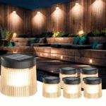 Set 6 Lămpi Solare de Perete Tip Felinar RGB (Color), Iluminare Decorativă