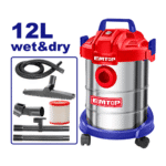 Aspirator Electric EMTOP EVCR0801, 800W, 12L, Umed/Uscat, Filtru HEPA, Rezervor Metalic