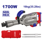 Ciocan Demolator HEX, 1700 W, 45 J, 2 Dălți, Cutie De Transport – EDBRH1701, EMTOP