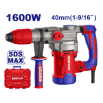 Ciocan Electric Rotopercutor 1600W, 10.0J, SDS MAX, 2 Burghie și 2 Dalți – ERHRM1608, EMTOP