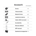 Dronă FPV 1080P cu cameră wide-angle, motor fără perii și control prin aplicație - imagine 3