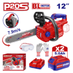 Drujbă cu Lanț Brushless EMTOP 30 cm, 20V, 2 Acumulatori 5.0Ah, Încărcător Inclus – ELGA201286