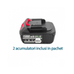 Mașină De Impact Mustang, 320 Nm, 2 Acumulatori 88 Vf, 1 Tubulară - imagine 3