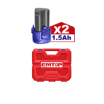 Mașină de Găurit și Înșurubat, 12V, 2 Baterii 1.5Ah, Încărcare USB-C, 45Nm, Cutie Transport – ECDL12620E, EMTOP - imagine 3