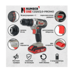 Mașină de Găurit și Înșurubat cu 2 Acumulatori, Number One Promo, 20V, 2.0 Ah, 32 Nm, 1400 rpm - imagine 3