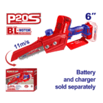 Mini Fierăstrău cu Lanț Brushless, 15 cm, 20V, fără Acumulator și Încărcător – ELGA2068 EMTOP