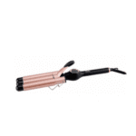 Ondulator retro pentru păr, 60W, 3 capete, înveliș ceramic-turmalină, 140–200°C, LED display, Golden Rose - imagine 4