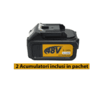 Polizor Unghiular cu 2 Acumulatori Mustang, 48V, 5Ah, Disc 125 mm, 8100 rpm - imagine 2