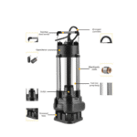 Pompa Submersibilă Apă Murdară DDT V1500F, 1500W, 12 m³/h + Furtun Pompier 20 m, 2 Toli - imagine 4