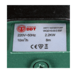 Pompa Submersibilă Apă Murdară DDT WQD10, 2200W, 10 m³/h, Refulare 8m, Fontă, cu Plutitor, Fără Tocător - imagine 2