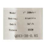 Pompa Submersibilă QDX3-38-0.85, 850W, Bobinaj Aluminiu, Debit 3 m³/h, Refulare 38 m Tengtian - imagine 2