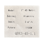 Pompa Submersibilă QDX3-45-1.1, 1100W, Bobinaj Aluminiu, Debit 3 m³/h, Refulare 45 m Tengtian - imagine 2