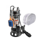 Pompa Submersibilă pentru Apă Murdară DDT SWP2550F, Inox, 2550W, 25 m³/h, cu Plutitor + Furtun Pompieri 20 m, 2 Toli - imagine 2